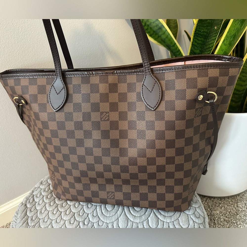 EUC🤎Louis Vuitton Neverfull MM Rose Ballerine - Picture 5 of 16